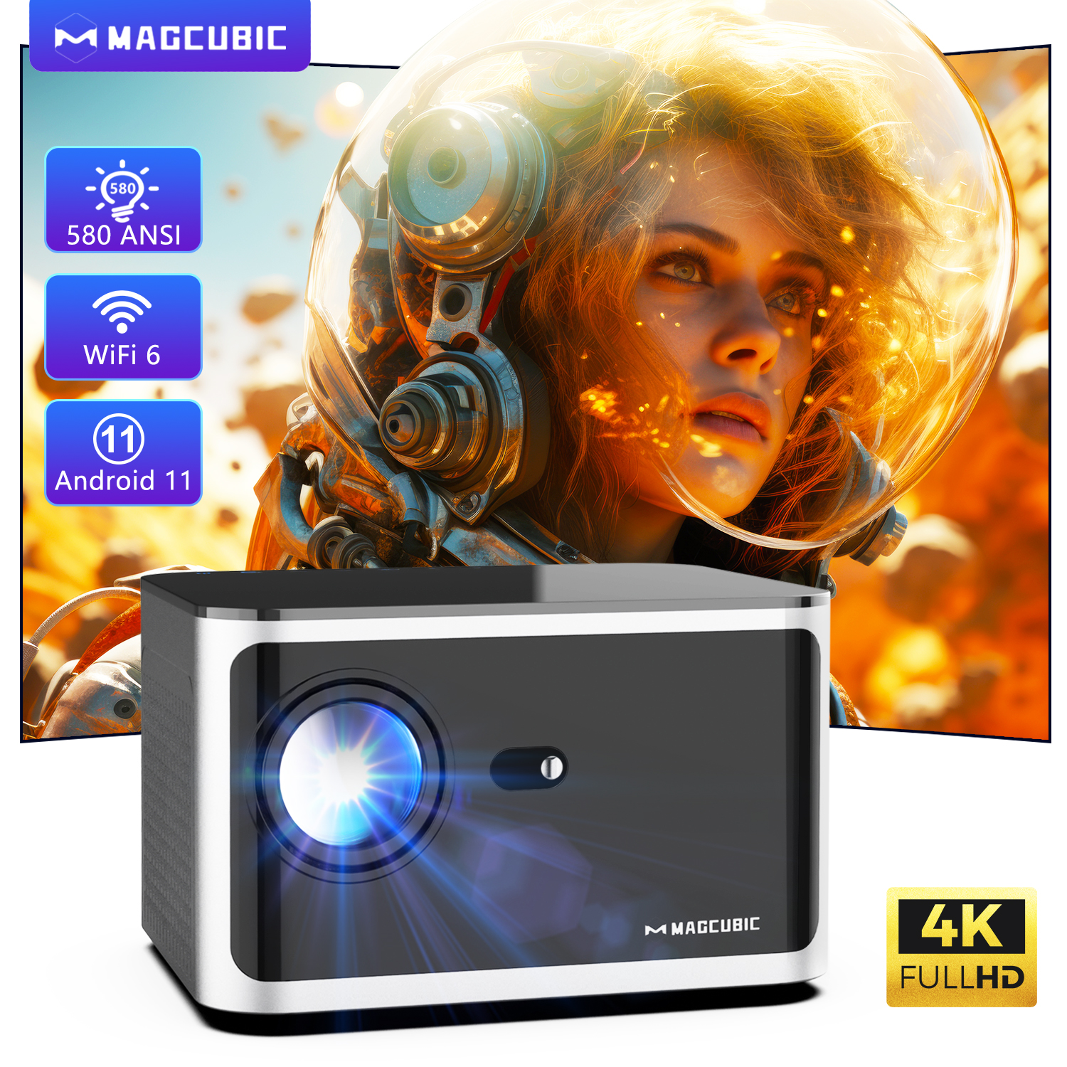 Home Cinema Kit - Magcubic HY350 Pro 580ANSI Projector Android