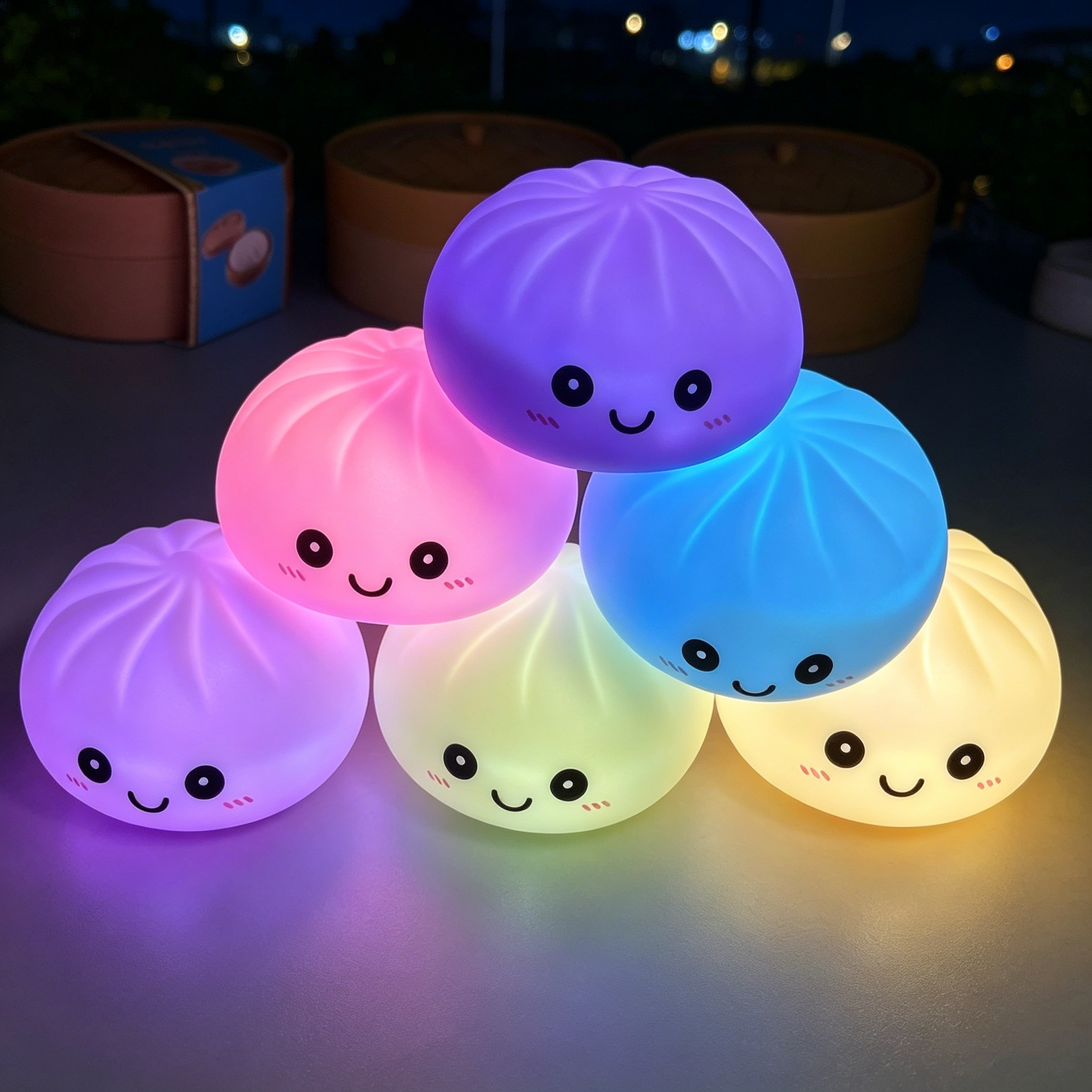 Home Cinema Lighting - Light-up Bubble Spitting Steamed Bun Stress