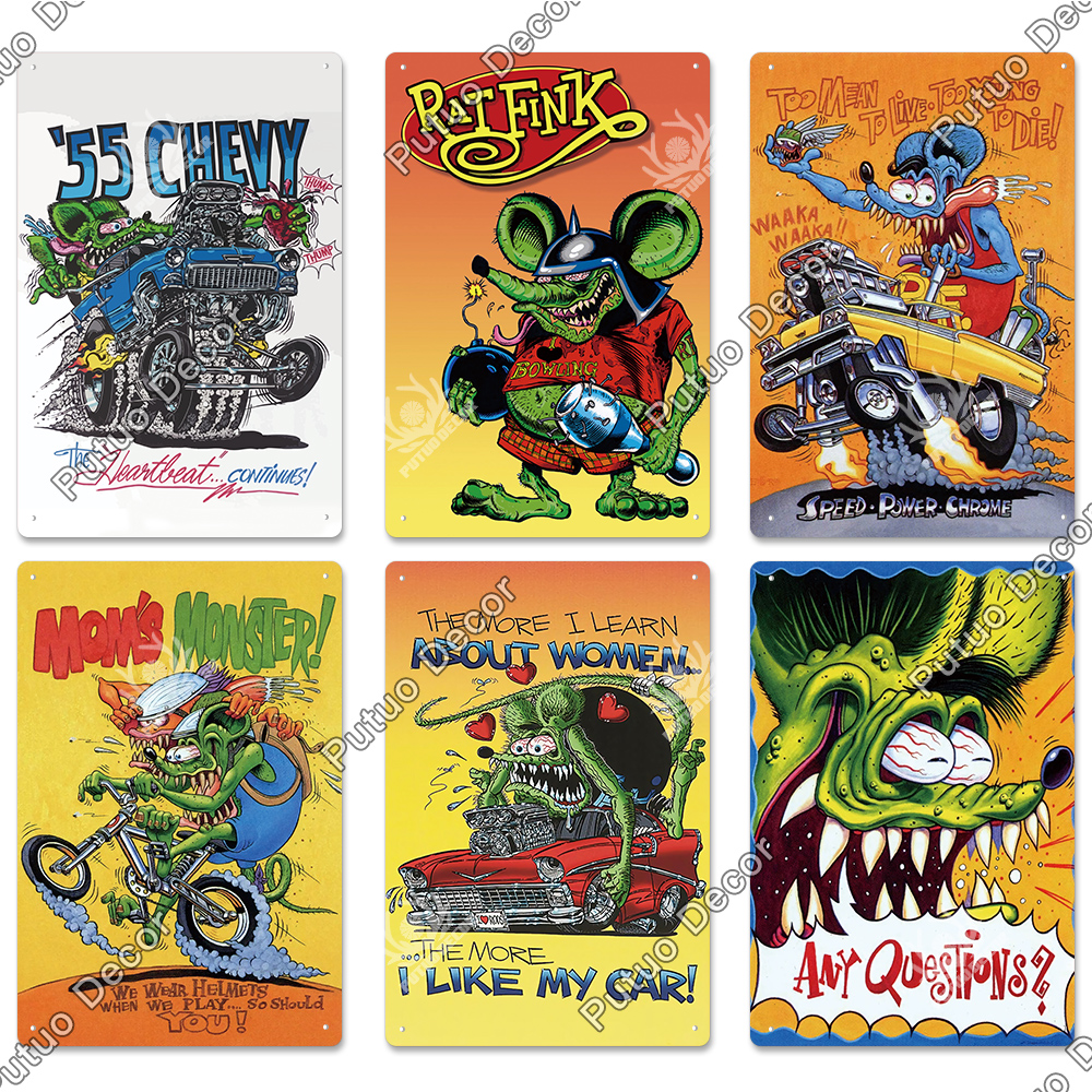 Putuo Decor Rat Fink Vintage P - Home Cinema Logo ulasan dan harga