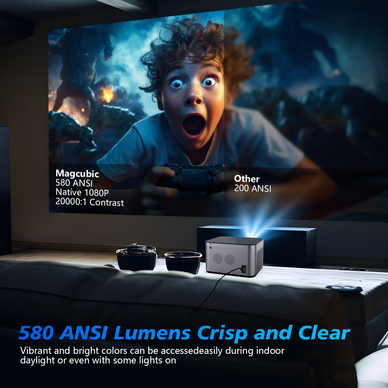 Magcubic HY350 Pro 580ANSI Pro - Home Cinema Kit ulasan dan harga