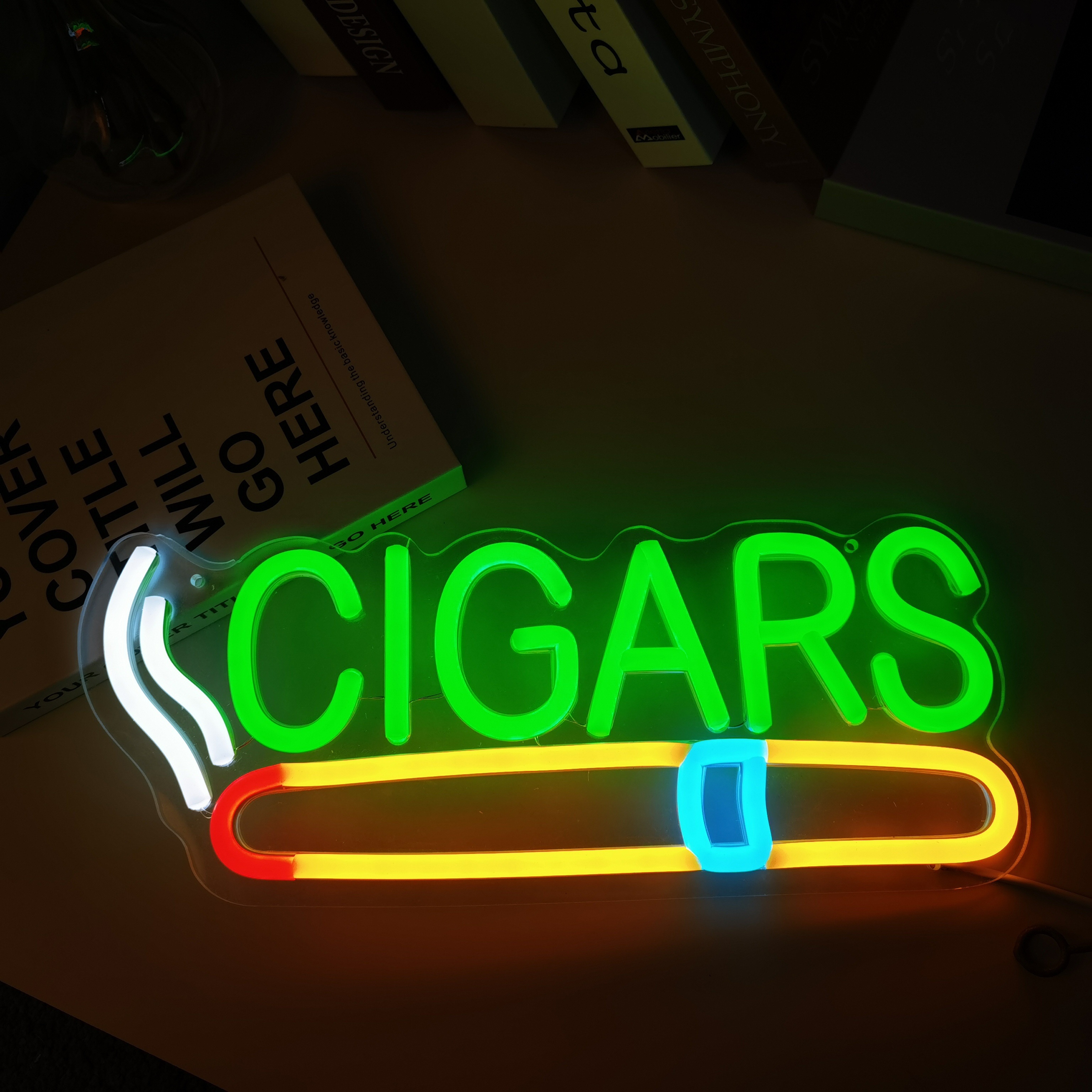 Cigar Shop Neon Sign, For Home - Home Cinema Logo ulasan dan harga
