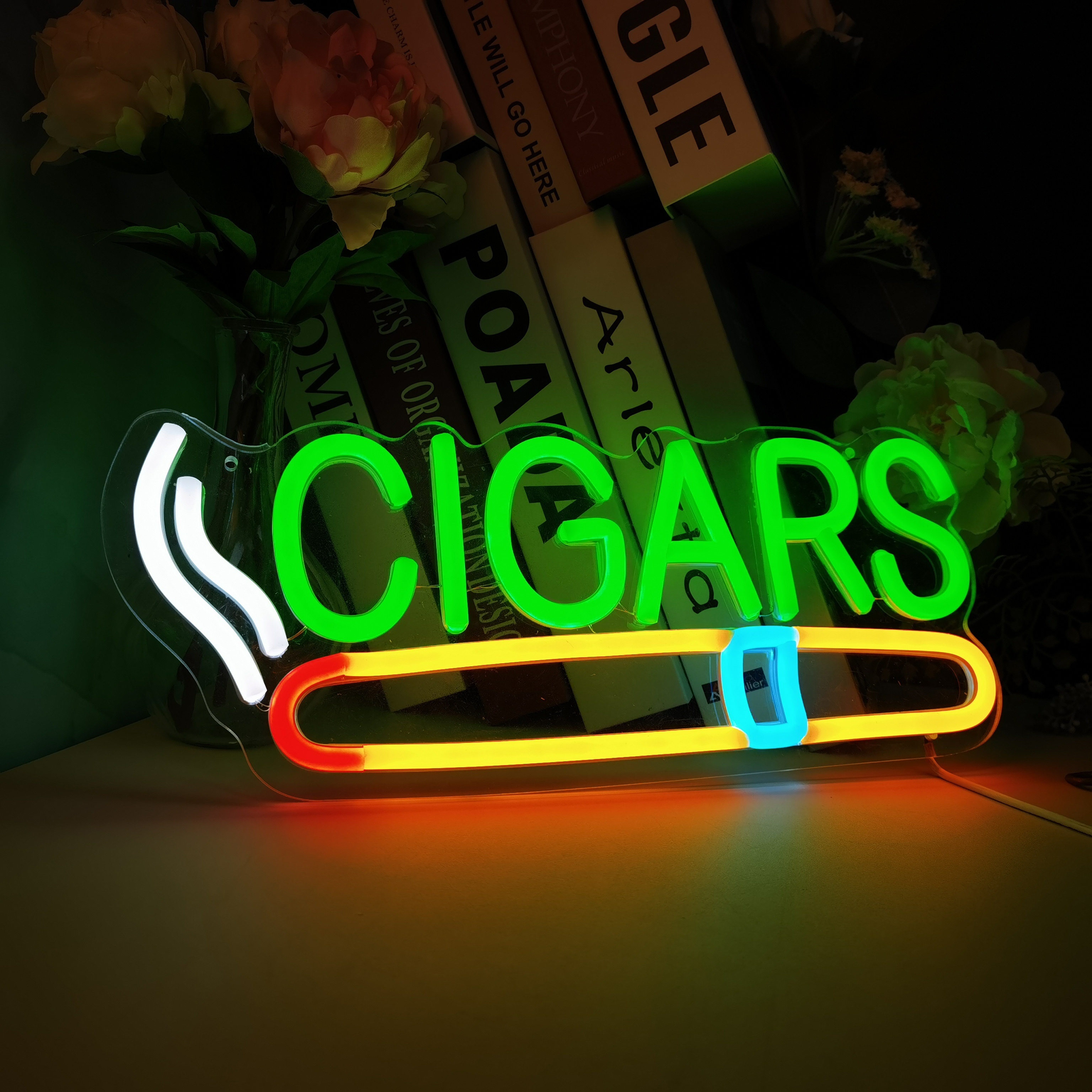 Cigar Shop Neon Sign, For Home - Home Cinema Logo ulasan dan harga