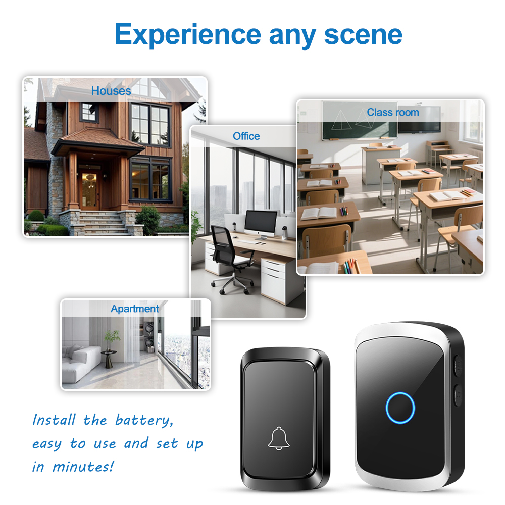Smart Wireless Doorbell Door C - Home Cinema Kit ulasan dan harga
