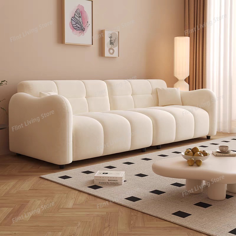 Relaxing Cream Living Room Sof - Home Cinema Lounge ulasan dan harga