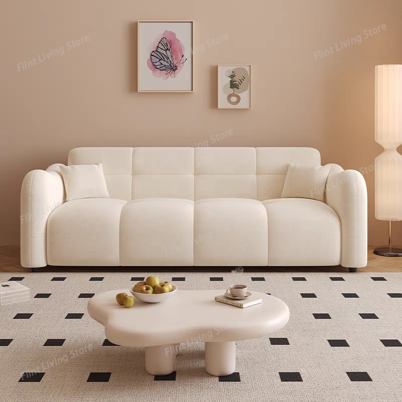 Relaxing Cream Living Room Sof - Home Cinema Lounge ulasan dan harga