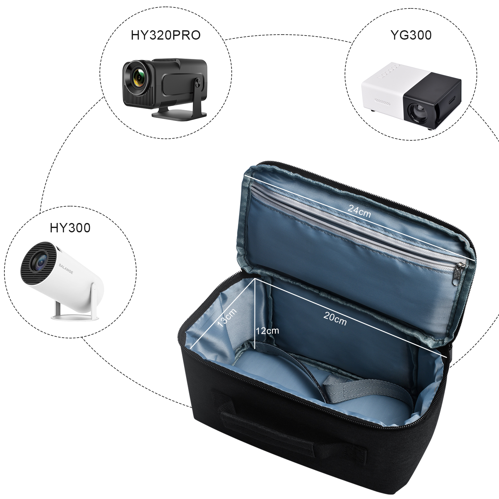 Salange Storage Case Travel Ca - Projector Carrying Bag ulasan dan harga