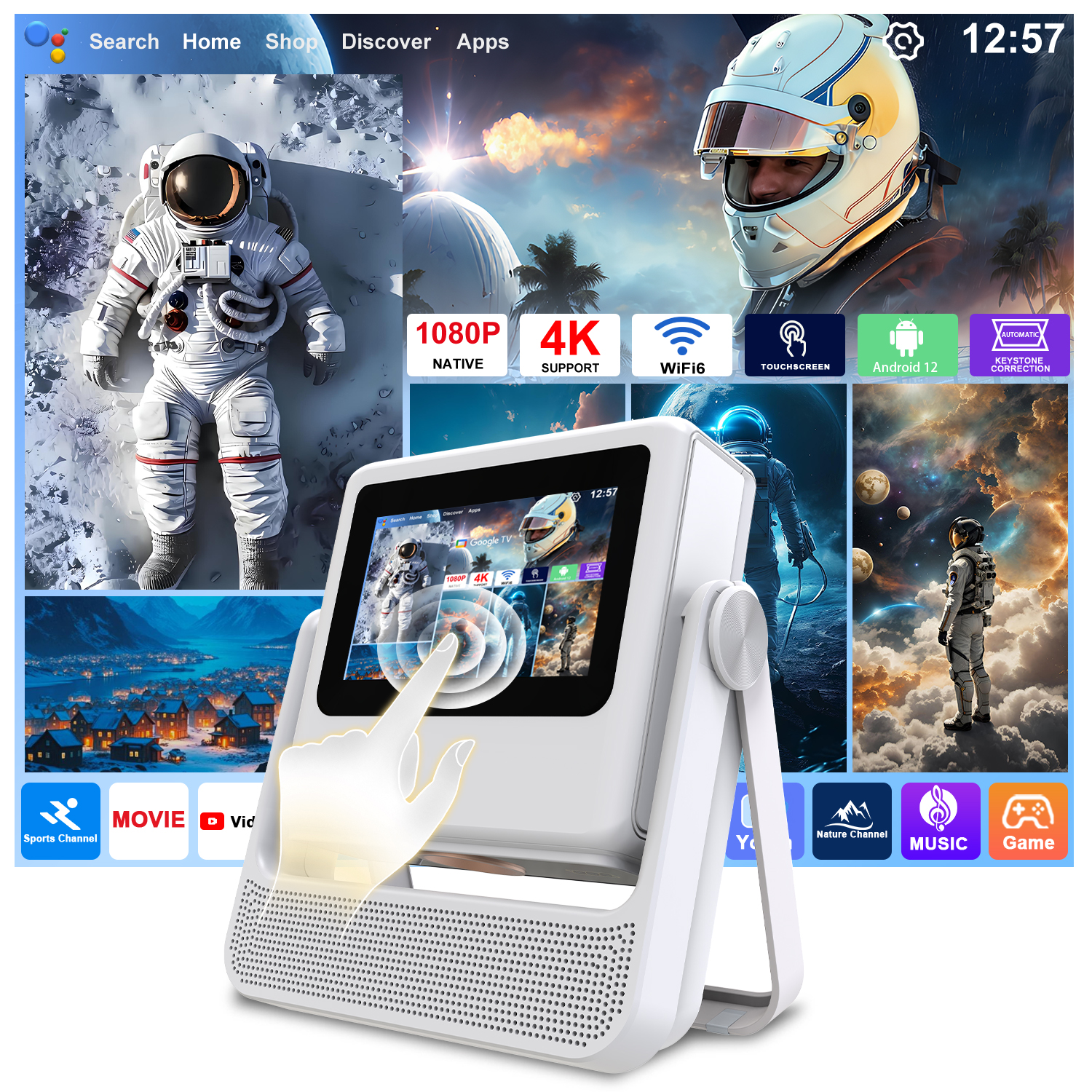 7 Inch Android 12 Projector 18 - Home Cinema Gifts ulasan dan harga