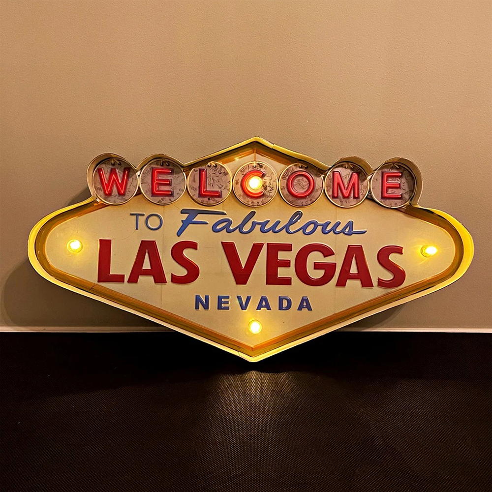 Las Vegas Retro Light Sign,50s - Home Cinema Logo ulasan dan harga