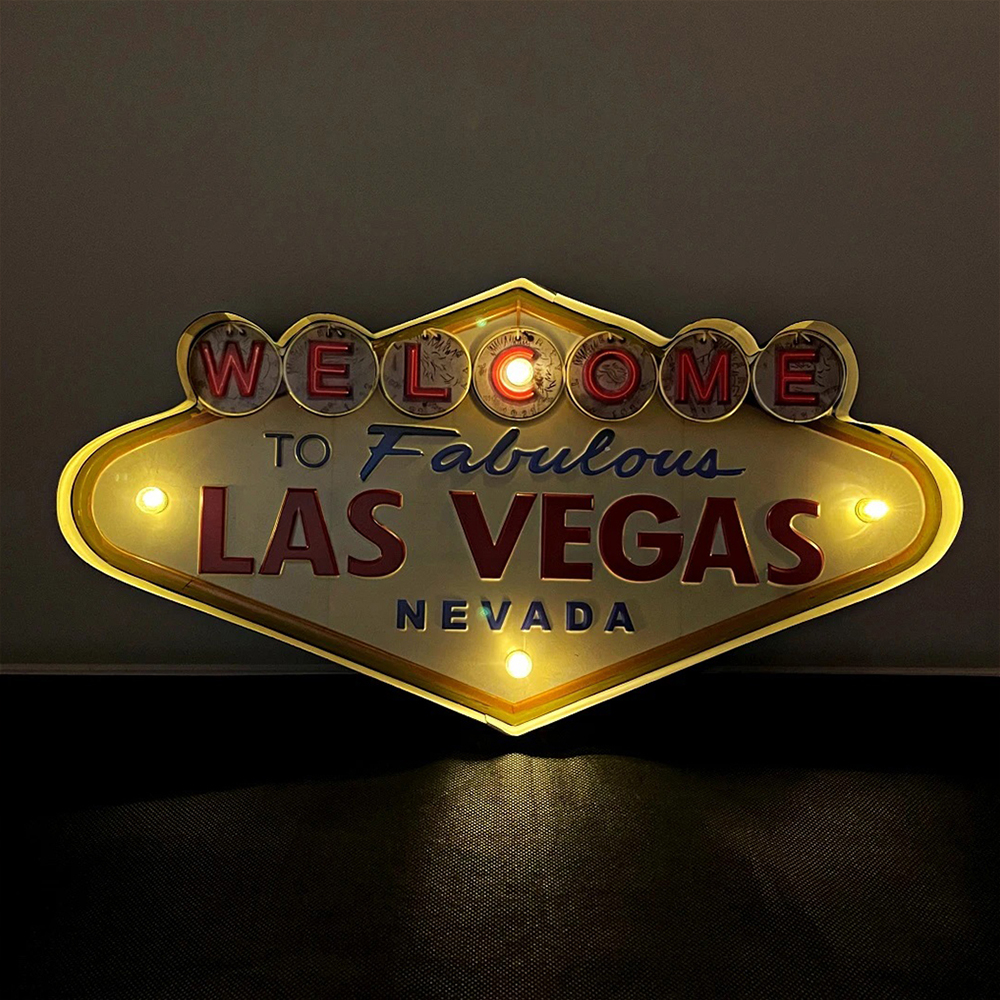 Las Vegas Retro Light Sign,50s - Home Cinema Logo ulasan dan harga