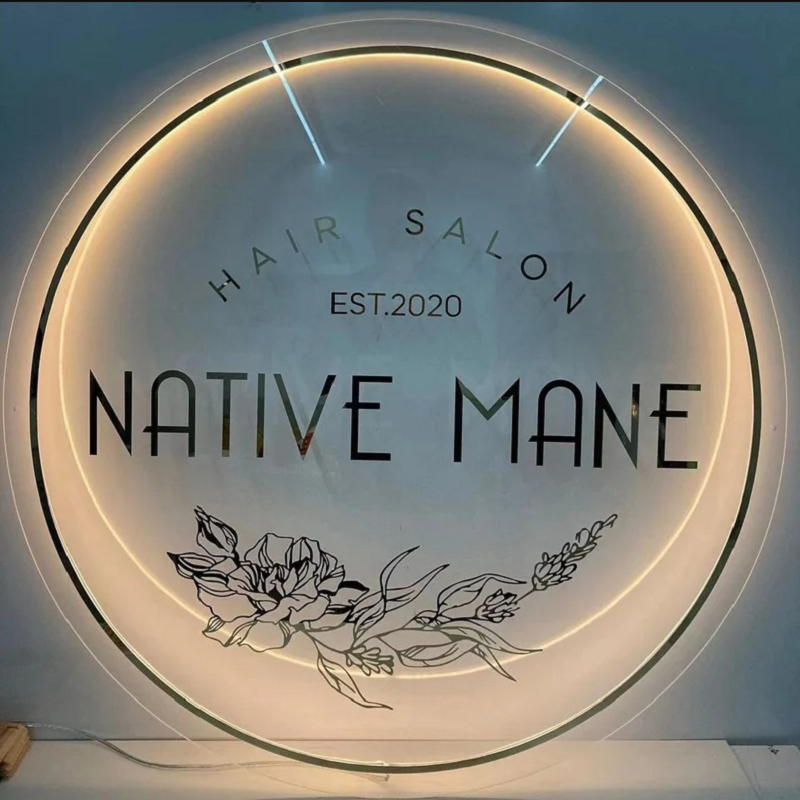 Business Neon Lights Mirror Lo - Home Cinema Logo ulasan dan harga