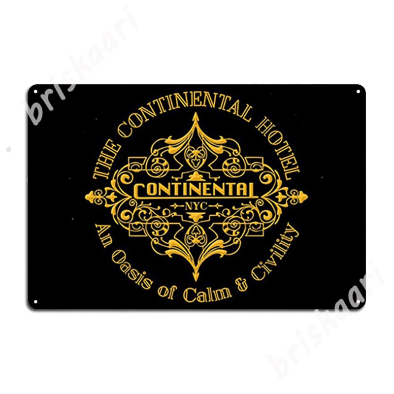 John Wick Metal Signs Wall Cav - Home Cinema Logo ulasan dan harga