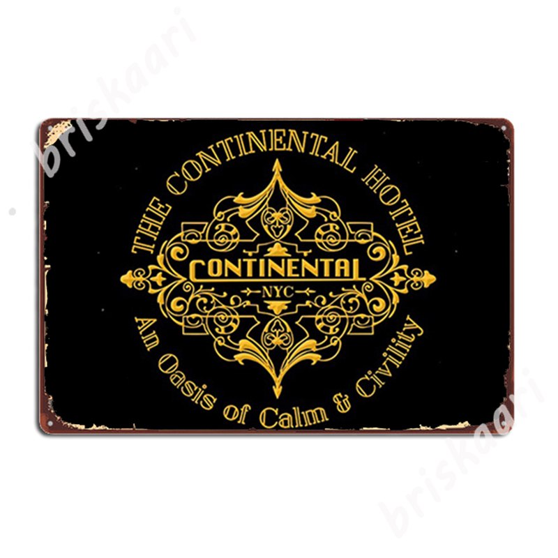 John Wick Metal Signs Wall Cav - Home Cinema Logo ulasan dan harga