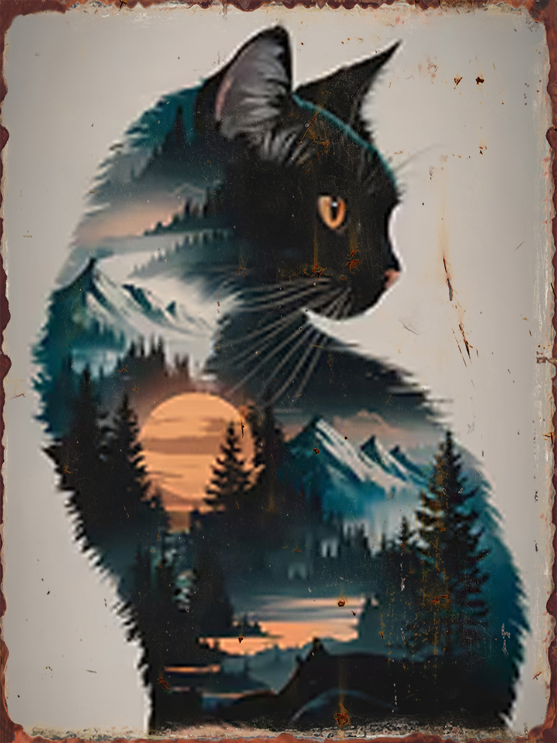 Cat Kingdom Retro Metal Poster - Home Cinema Gifts ulasan dan harga