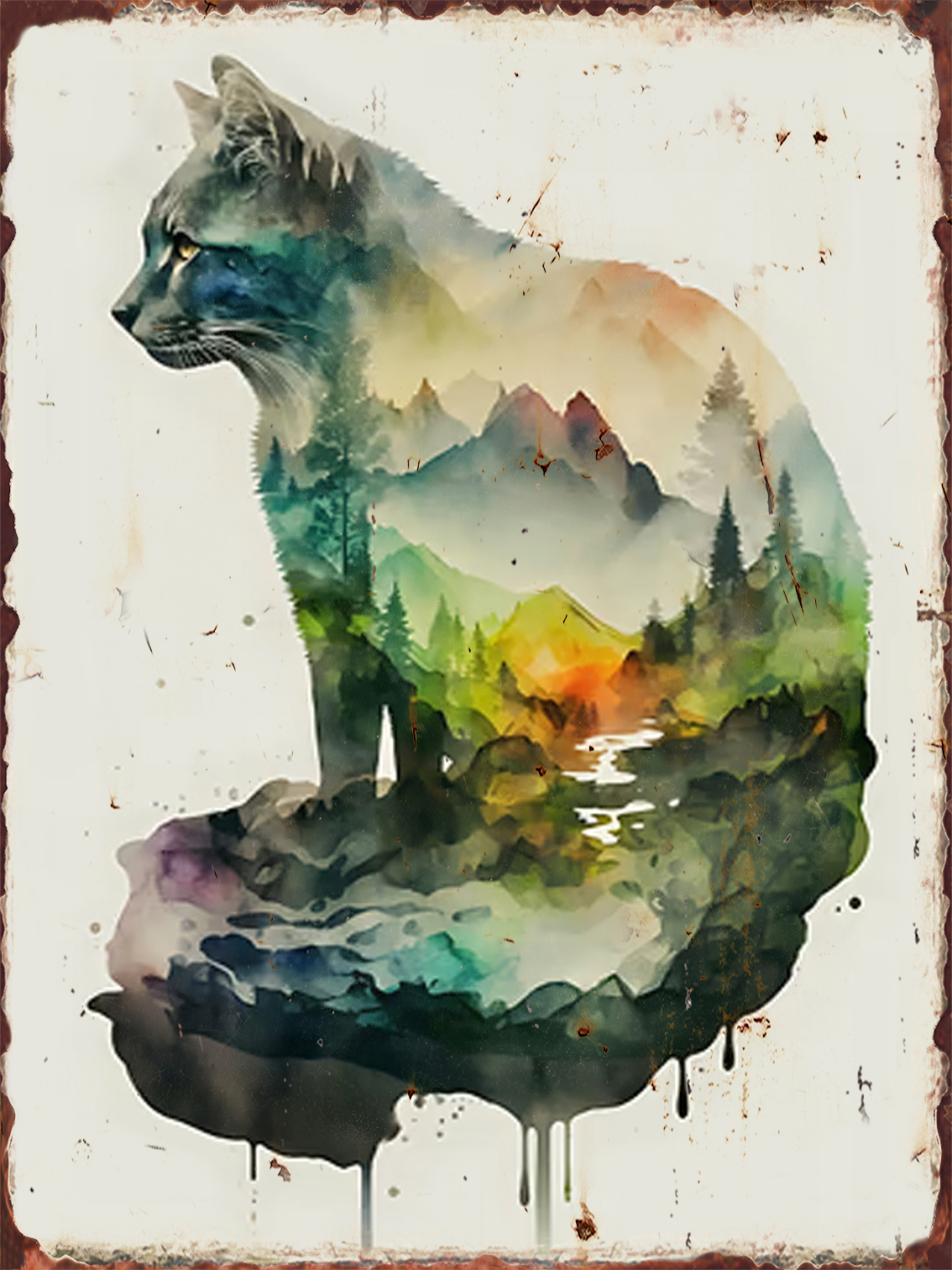 Cat Kingdom Retro Metal Poster - Home Cinema Gifts ulasan dan harga