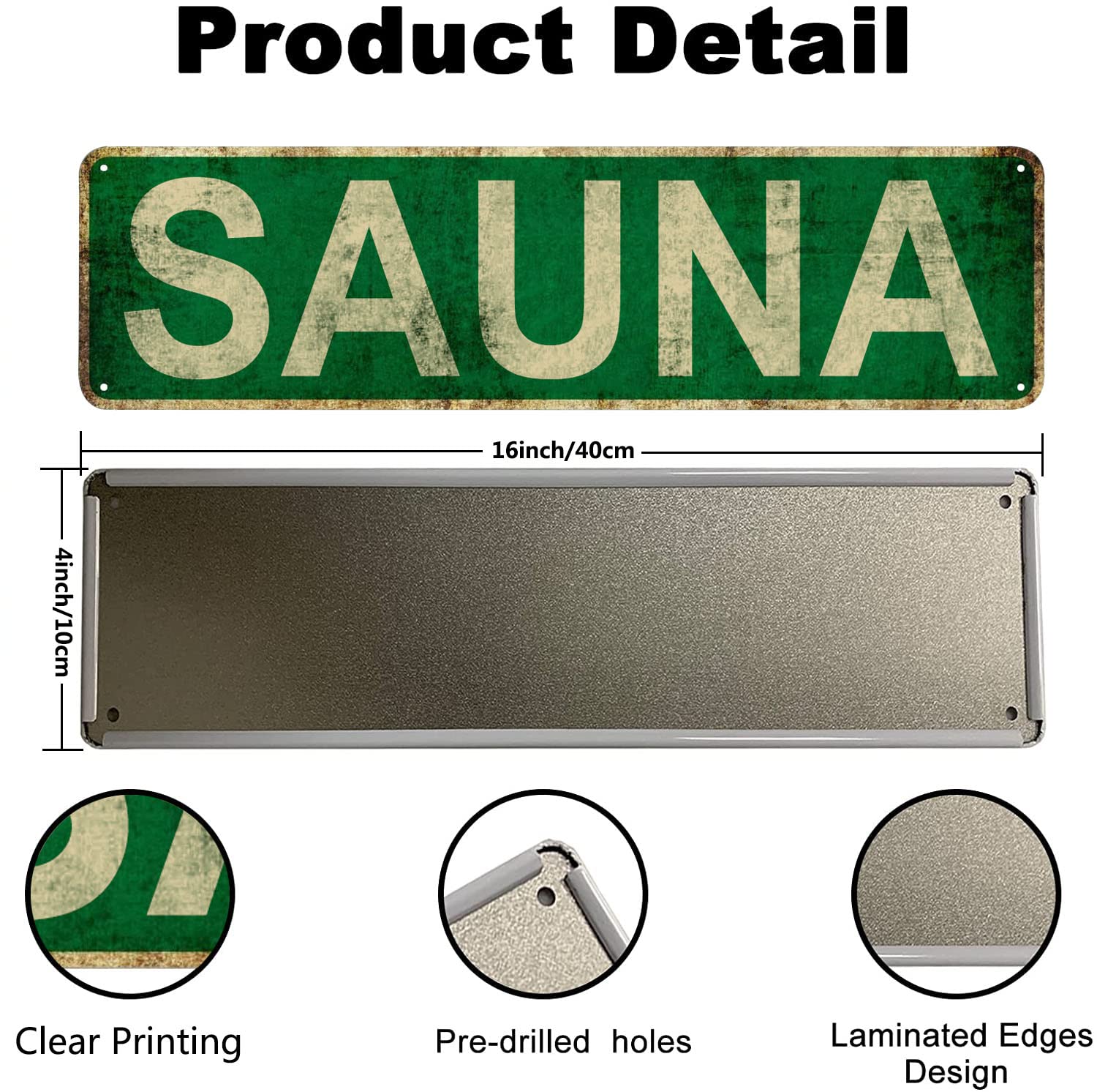 Sauna Slim Tin Sign Street Fun - Home Cinema Logo ulasan dan harga