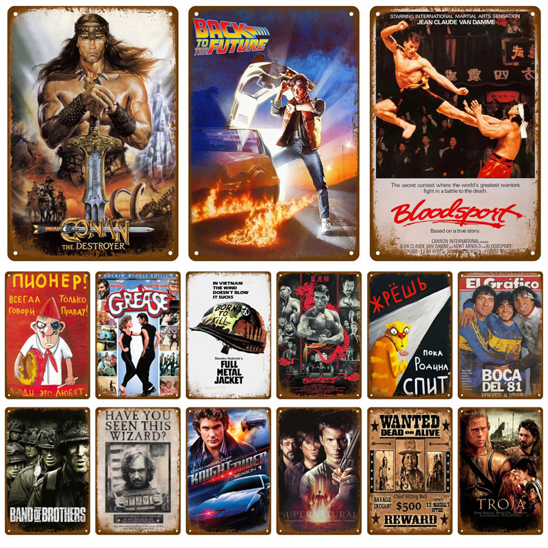 Vintage Metal Plate Tin Sign P - Home Cinema Logo ulasan dan harga